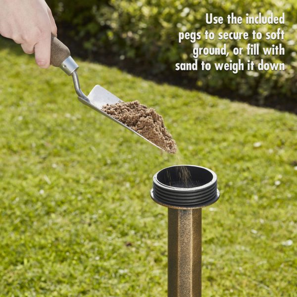 28 Inch Lightweight Poly Resin Outdoor Birdbath for Outside with Decoration Pedestal Base Stand - Pedestal Bird Bath for Outdoors Yard and Garden - Antique Bronze - Image 5