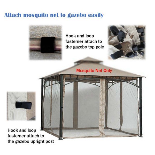 Replacement Mosquito Netting for Gazebo Size 12 ft x 12 ft (Gazebo Mosquito Net Only) - Image 3