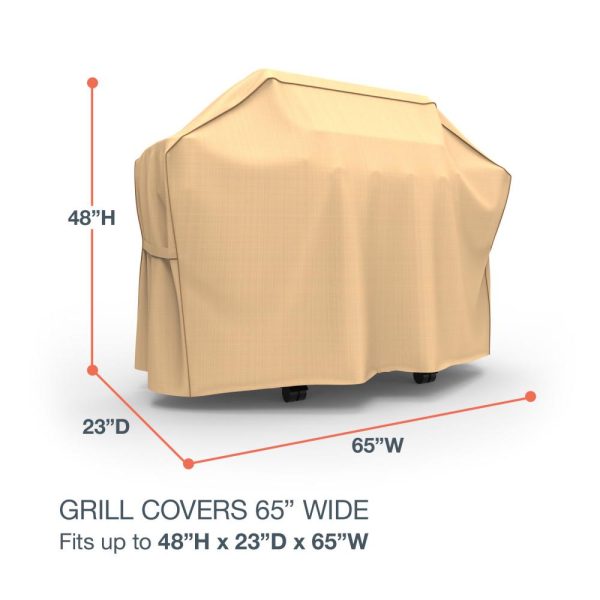 Budge Large Tan Patio Outdoor BBQ Grill Cover, Sedona - Image 3