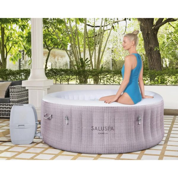 Bestway SaluSpa 71 in. x 26 in. 4-Person Inflatable Cancun Airjet Hot Tub Pool Spa - MadeInUSA - Image 5