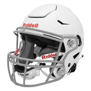 Riddell SpeedFlex Youth Football Helmet, White/Gray, Small - MadeInUSA