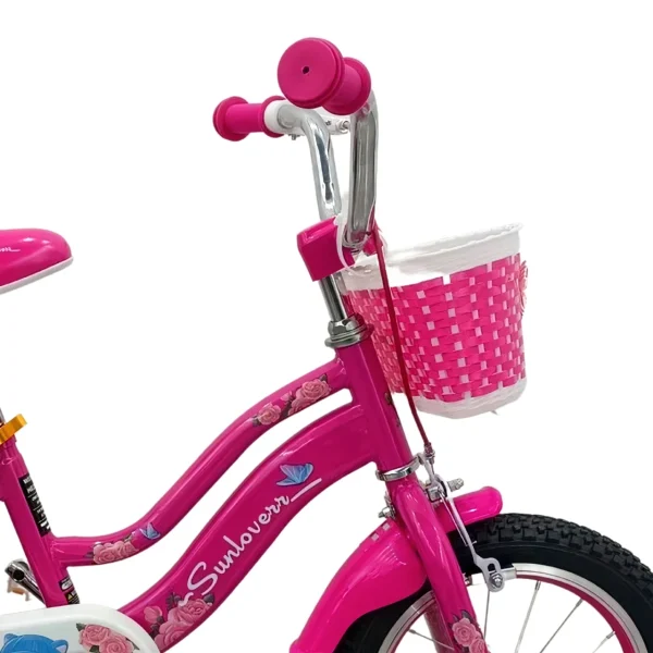 SUNLOVERR Pink Dreams Girls Bike for Toddlers and Kids Ages 3-5 Years Old, 12 Inch Kids Bike with Training Wheels & Basket - MadeInUSA - Image 2