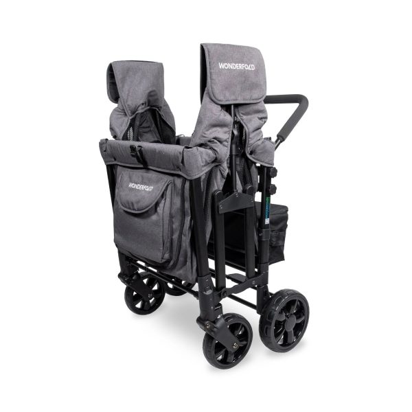 Wonderfold W4 Original Quad (4 Seater) Stroller Wagon - Black - MadeInUSA - Image 11