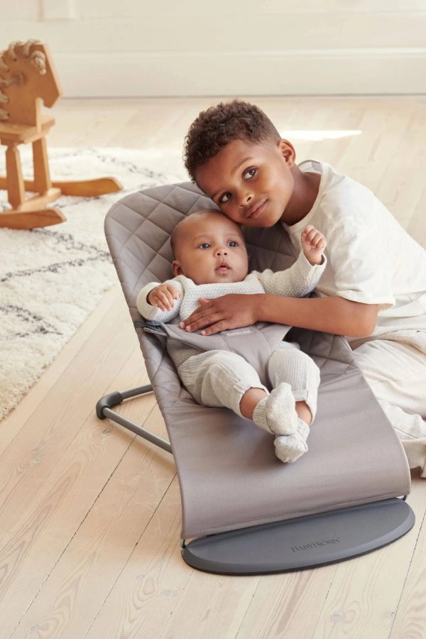 Bouncer Bliss - Sand Gray / Woven, Classic Quilt / Dark Gray - MadeInUSA - Image 5