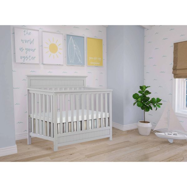 Dream On Me Harbor 4-in-1 Convertible Mini Crib in Pebble Grey - MadeInUSA - Image 4
