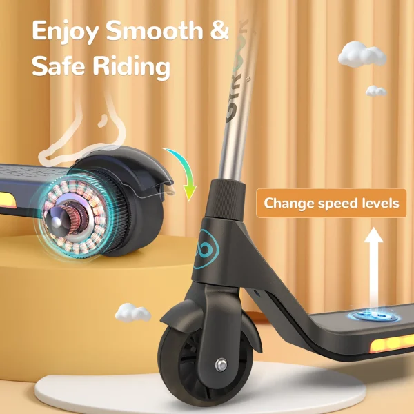 Kistp Electric Scooter for Kid's Age 6-12, up to 6.2 Mph, up to 110 Lbs., Adjustable Handlebar - MadeInUSA - Image 9