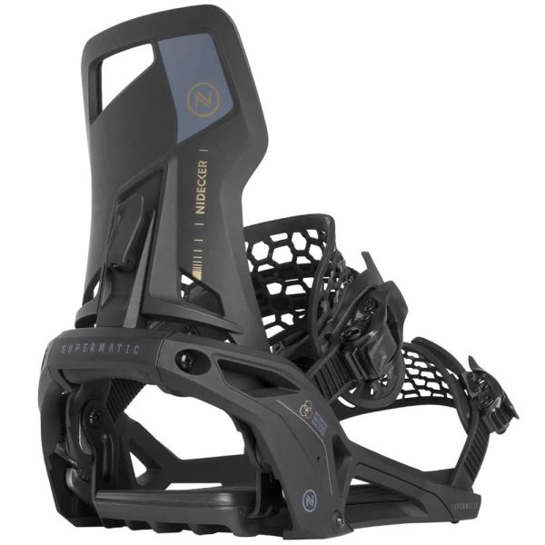Snowboard Bindings Nidecker SUPERMATIC BLACK 2024, Size Medium - MadeInUSA - Image 2