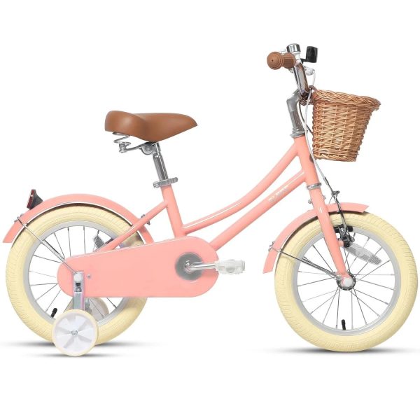 Glerc Little Molly 12 inch Kids Girls Bike for1 2-5 Years Old Child and Toddler, Peach, Size: 12 inch with Training Wheels, Orange - MadeInUSA - Image 2