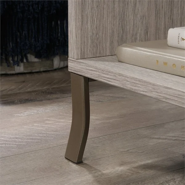 Pemberly Row Modern Engineered Wood TV Stand for TVs up to 50"in Champagne Oak - MadeInUSA - Image 8