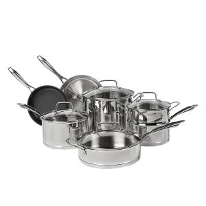 Cuisinart 11-Piece Professional Cookware Set, Stainless Steel - MadeInUSA