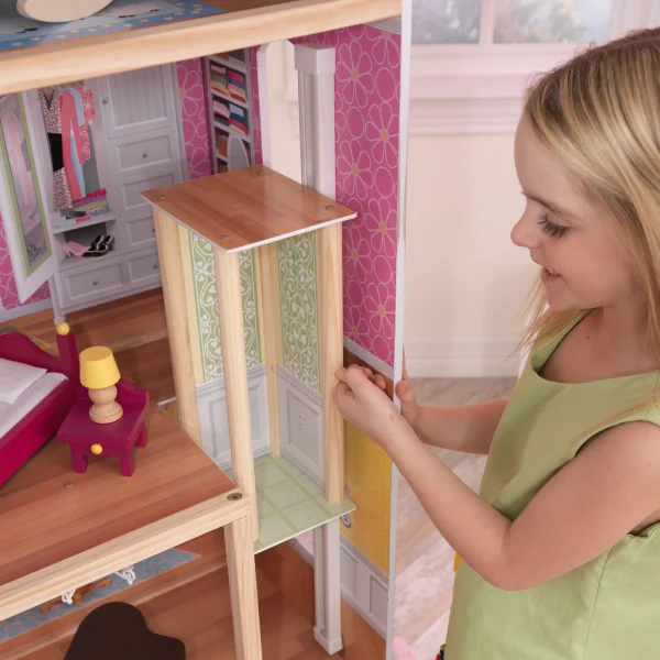 KidKraft Majestic Mansion Wooden Dollhouse with 34 Accessories - MadeInUSA - Image 5
