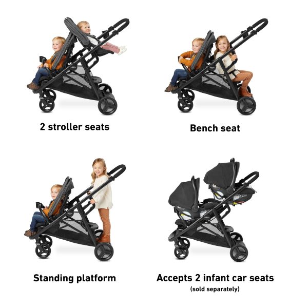 Graco - Ready2Grow 2.0 LX Double Stroller Clark - MadeInUSA - Image 5