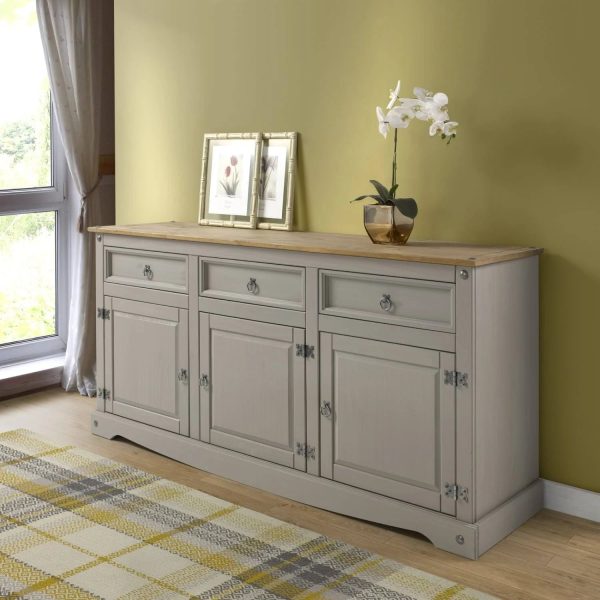 Wood Buffet Sideboard Corona Gray | Furniture Dash COG917 - MadeInUSA - Image 4