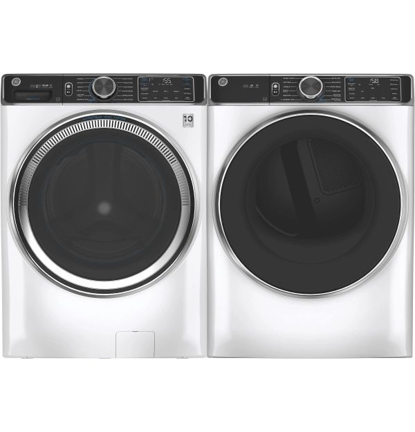 GE 7.8 Cu. ft. Capacity White Smart Front Load Electric Dryer with Steam - GFD85ESSNWW - MadeInUSA - Image 2