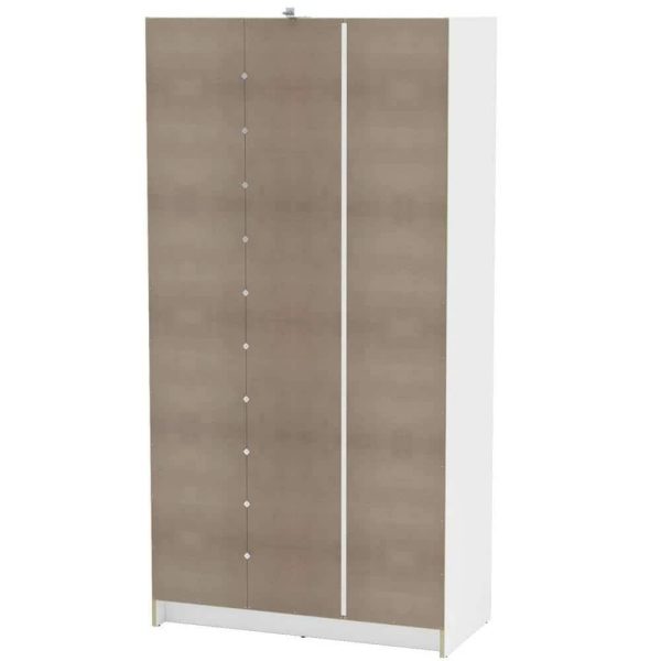Cambridge 3 Door and 2 Drawer Wardrobe White - Chique - MadeInUSA - Image 4