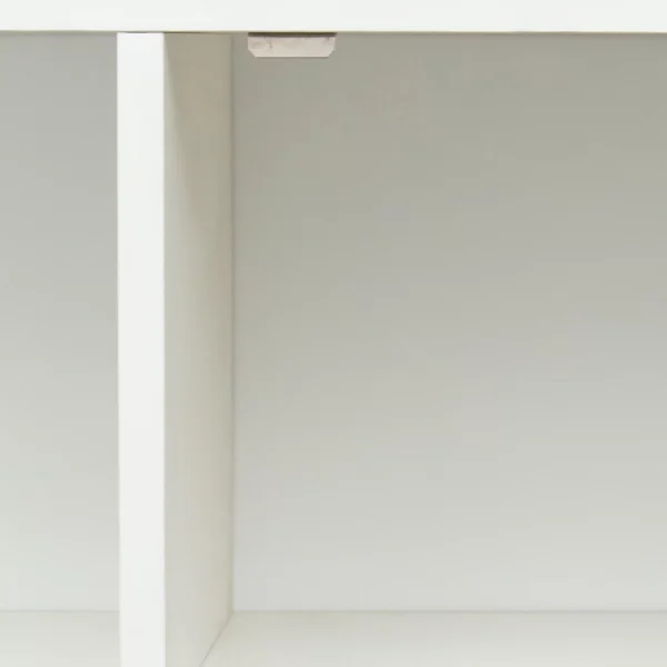 LANTRO JS Multi-purpose storage cabinet with display stand and door, entrance channel, modern buffet or kitchen sideboard, TV cabinet, white and oak - MadeInUSA - Image 6