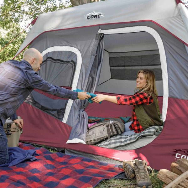 Core Instant Cabin 11 x 9 Foot 6 Person Cabin Tent with Air Vents and - MadeInUSA - Image 2