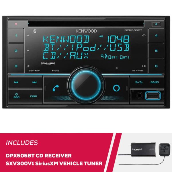 Kenwood Excelon DPX505BT Dual DIN CD Receiver with Bluetooth and SiriusXM Tuner - MadeInUSA - Image 2