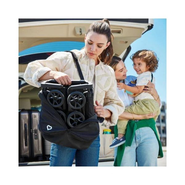 Munchkin Sparrow Ultra Compact Travel Stroller - Black - MadeInUSA - Image 11