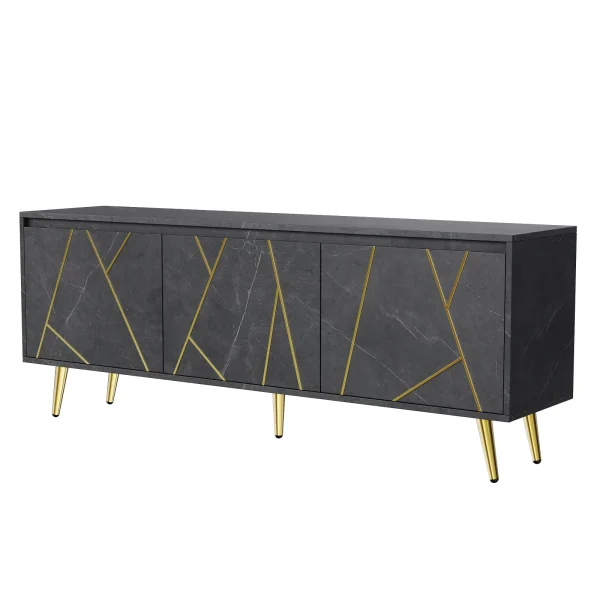 Modern TV Stand for 65"TV, Media Console Table, with Large Storage Cabinet - MadeInUSA - Image 4