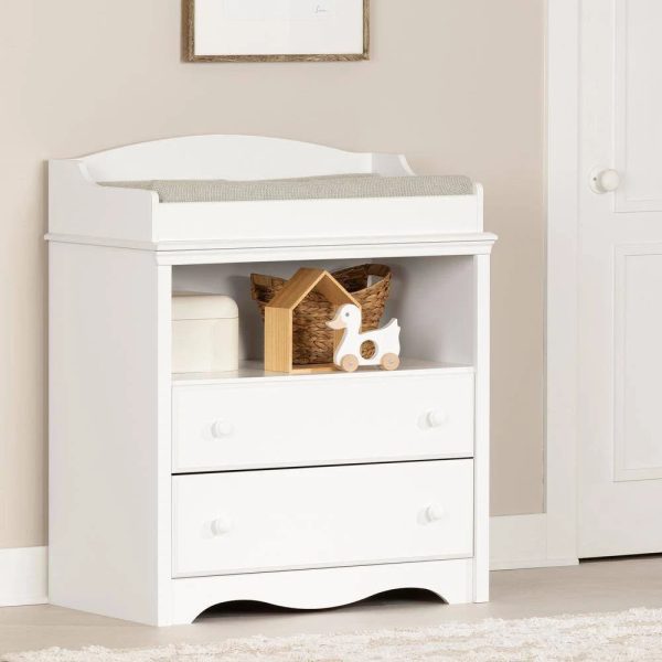 South Shore Heavenly 2-Drawer Pure White Changing Table - MadeInUSA