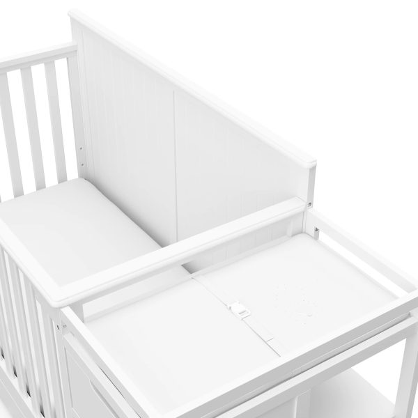 Graco Hadley 4-in-1 Convertible Crib and Changer with Drawer (White) - MadeInUSA - Image 7
