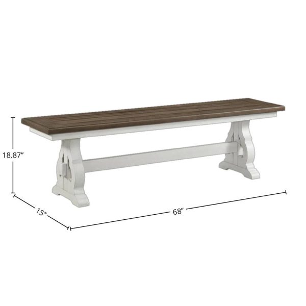 Drake Backless Dining Bench with Wood Seat Imagio Home by Intercon - MadeInUSA - Image 2