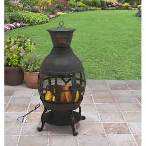 Better Homes & Gardens Wood-Burning Cast Iron Chiminea, Antique Bronze - MadeInUSA