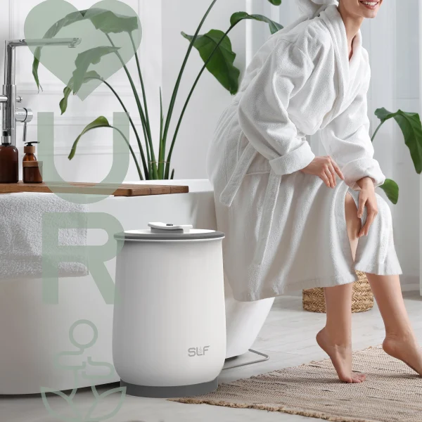 SLF Luxury Towel Warmer, 20L Electric Hot Towel Warmer Bucket, Fits Up to Two 40x70 Oversized Towels, 18.5 x 13 in, White - MadeInUSA - Image 8