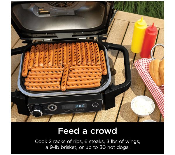Ninja 7-in-1 Woodfire Electric Outdoor Grill &Air Fryer Grill ,Grey - MadeInUSA - Image 2