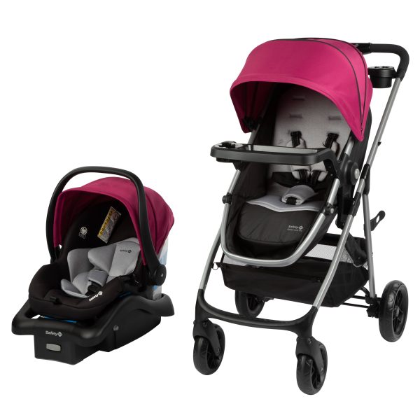 Safety 1st Grow and Go Flex 8-in-1 Travel System (Orchid Bloom) - MadeInUSA