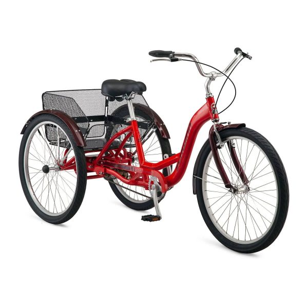 Schwinn Meridian Deluxe Adult Tricycle Bike, Three Wheel Cruiser, 26-inch Wheels, Low Step-Through Aluminum Frame, Adjustable Handlebars, Large - MadeInUSA