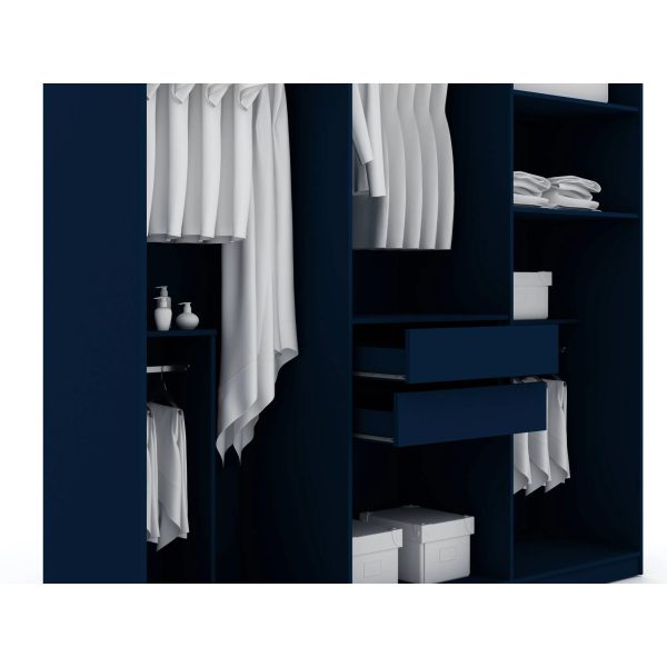 Manhattan Comfort Tatiana Midnight Blue Gramercy Wardrobe Armoire Closet - MadeInUSA - Image 10