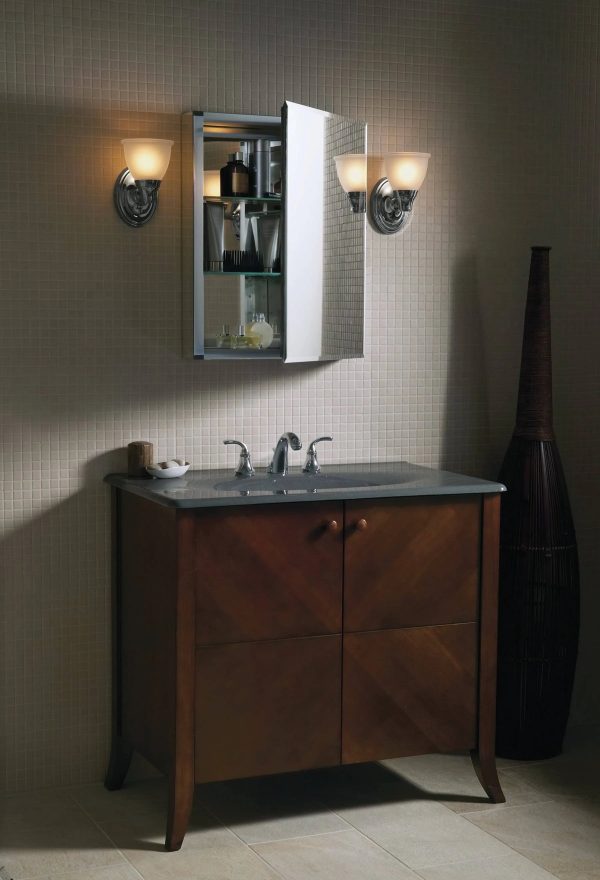 Kohler 20-in x 26.125-in Surface/Recessed Mount Mirrored Soft Close Medicine Cabinet - MadeInUSA - Image 5