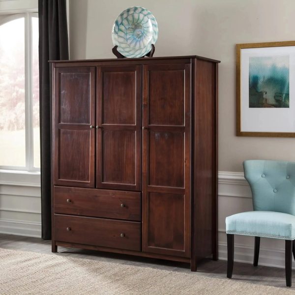 Grain Wood Furniture Sheila Armoire; Walnut - MadeInUSA - Image 2