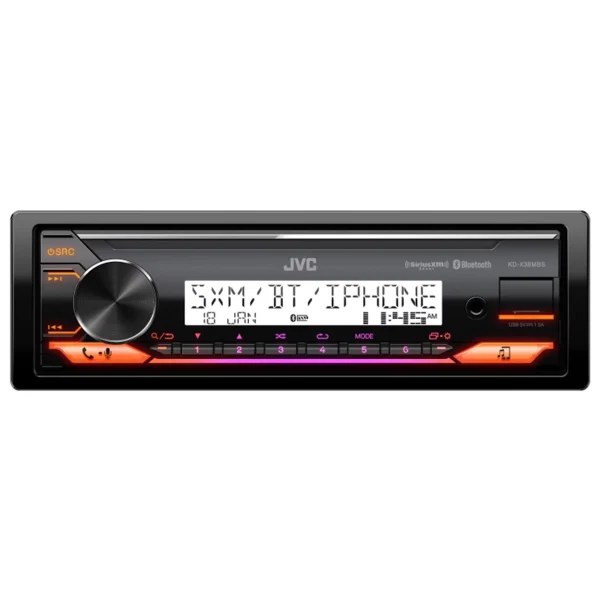 JVC KD-X38MBS 1-Din Car/Marine/UTV/Motorcycle Stereo Receiver w/Bluetooth/USB - MadeInUSA - Image 2