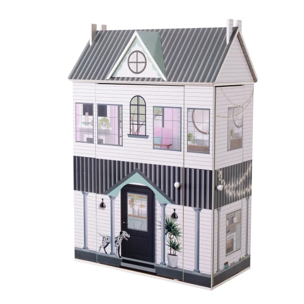 Olivia's Little World Openable Wooden Dollhouse for 12 Dolls - MadeInUSA