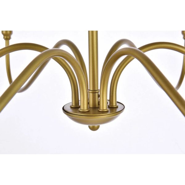 Ableton 6 - Light Candle Style Classic / Traditional Chandelier Birch Lane Finish: Brass, Size: 18" H x 30" W x 30" D - MadeInUSA - Image 7