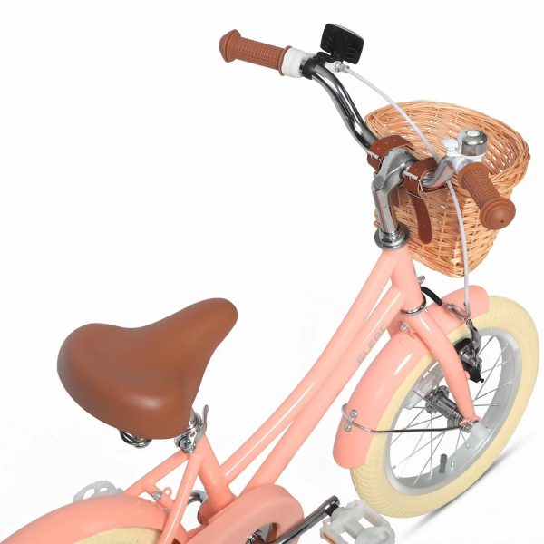 Glerc Little Molly 12 inch Kids Girls Bike for1 2-5 Years Old Child and Toddler, Peach, Size: 12 inch with Training Wheels, Orange - MadeInUSA - Image 6