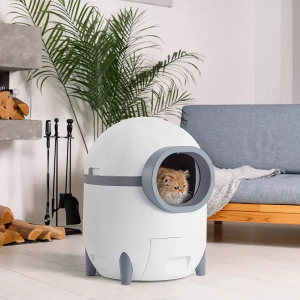 Hommow Automatic Cat Litter Box, Self Cleaning Cat Litter Box with APP Control & Cleaning Kit - MadeInUSA - Image 8