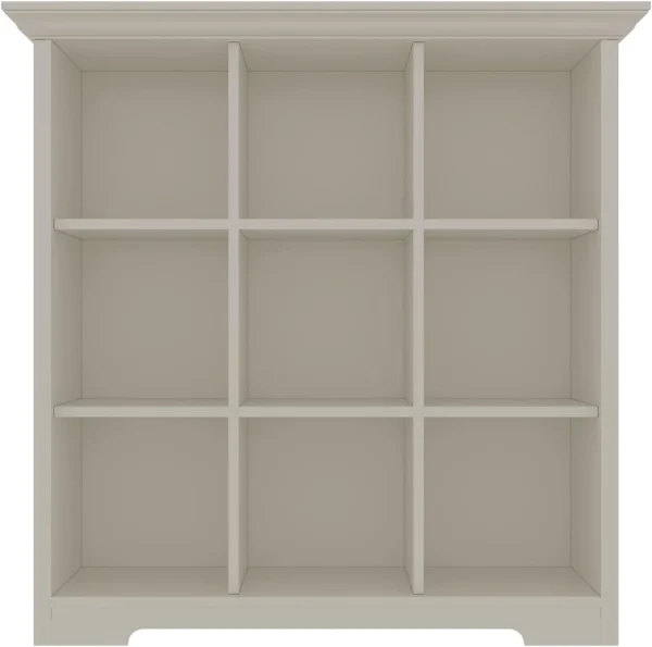 QINBI Wooden Cube Shelf Bookcase - Modern 3 Tiers Floorstanding Open Bookshelf with Base for Home and Office, 9 Cubes Storage Cabinet, Warm White - MadeInUSA - Image 6