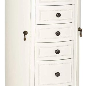 Hives and Honey Bailey Tuscan White Jewelry Armoire - MadeInUSA