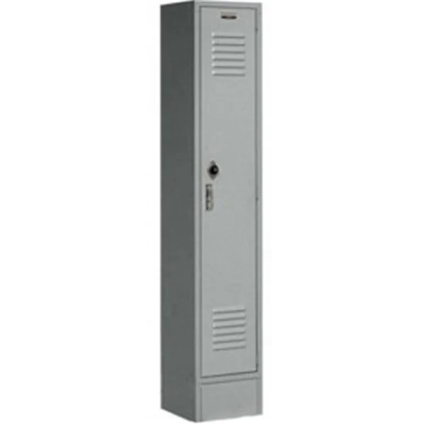 Global Industrial 652070GY 12 x 18 x 72 in. Single Tier Paramount Locker with 1 Door Ready to Assemble, Gray - MadeInUSA