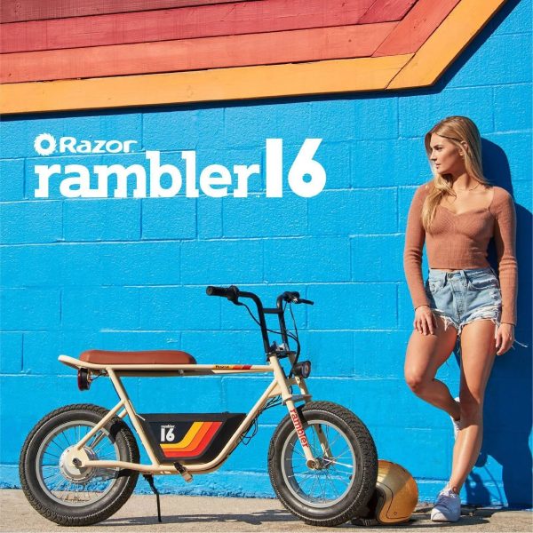 Razor Rambler 16 36V Seated Electric Scooter, Up to 15 MPH, Retro Style Minibike for Teen & Adult - MadeInUSA - Image 4