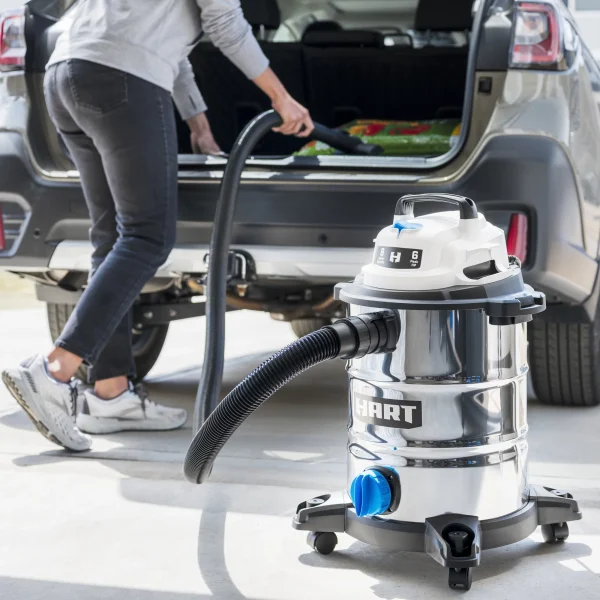 HART 8 Gallon 6 Peak HP Stainless Steel Wet/Dry Vacuum, VOC812SF 3701 - MadeInUSA - Image 5