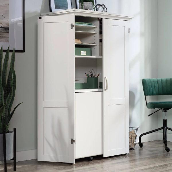 Sauder Select Craft & Sewing Armoire in Soft White - MadeInUSA - Image 11