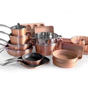 Orgreenic 22 Piece Set Rose Gold Hammered, Bronze - MadeInUSA