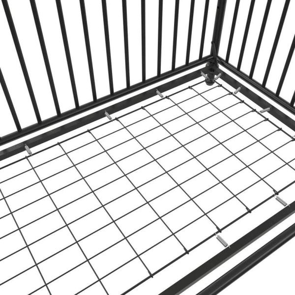 Little Seeds Raven Metal 3-in-1 Convertible Nursery Crib, Black - MadeInUSA - Image 7