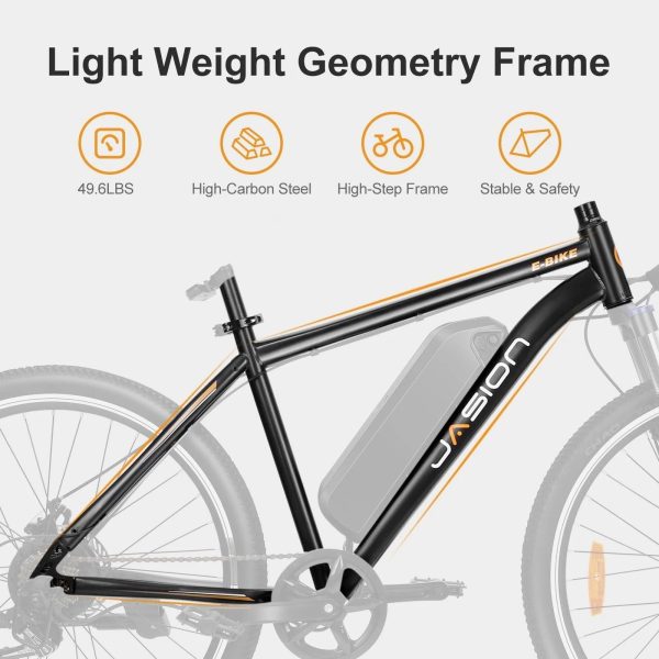 Jasion Electric Mountain Bike for Adults, 26" Tires, 350W Brushless Mo - MadeInUSA - Image 2