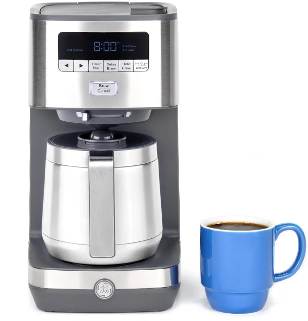GE 10 Cup Drip Coffee Maker with Single Serve - MadeInUSA